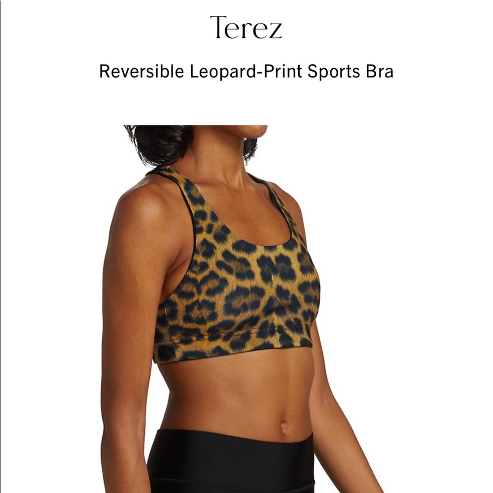 NWT Terez Reversible Leopard-Print Sports Bra. Size XS - Picture 5 of 9